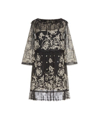Robe courte A.Ferretti brodée - Noir