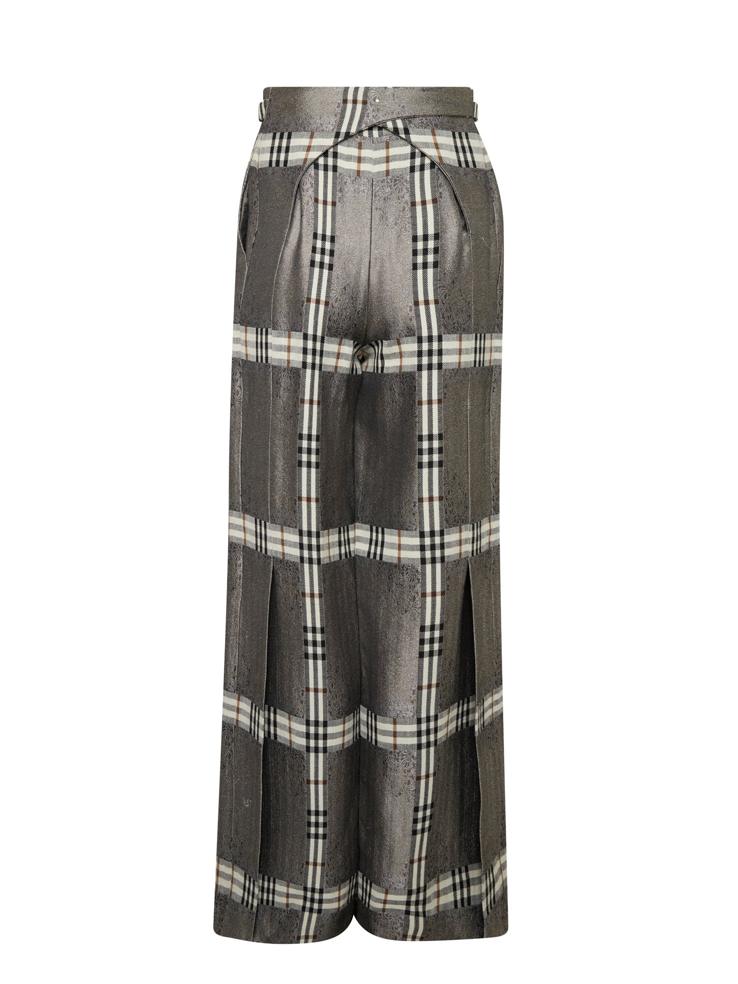 Pantalon A.Ferretti imprimé tartan en laine - Gris