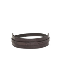 Ceinture large A.Ferretti en cuir - Marron Foncé