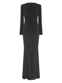Robe longue A.Ferretti plastron en sequins - Noir