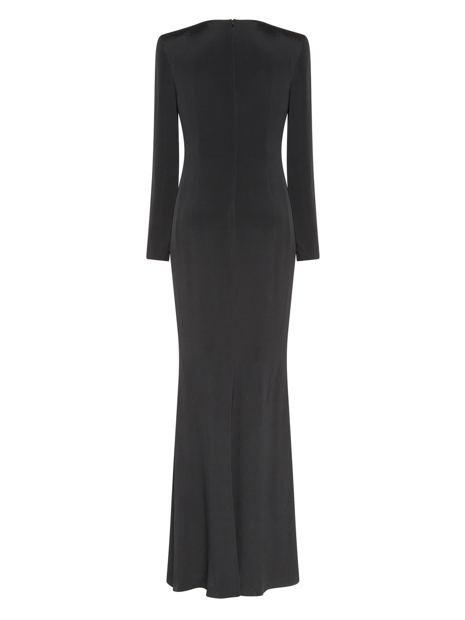 Robe longue A.Ferretti plastron en sequins - Noir