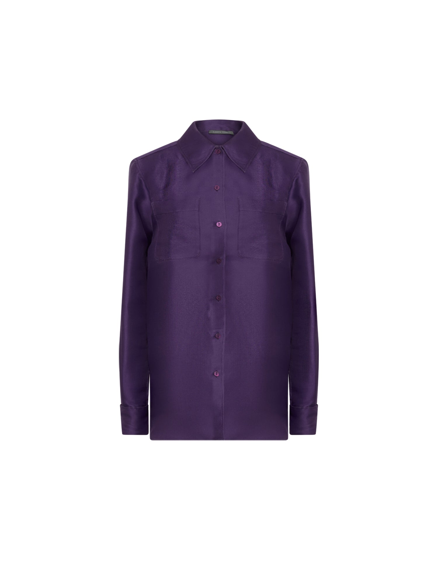 Chemise A.Ferretti 2 poches en soie  - Violet