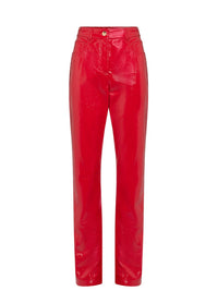 Pantalon A.Ferretti en vinyle - Rouge