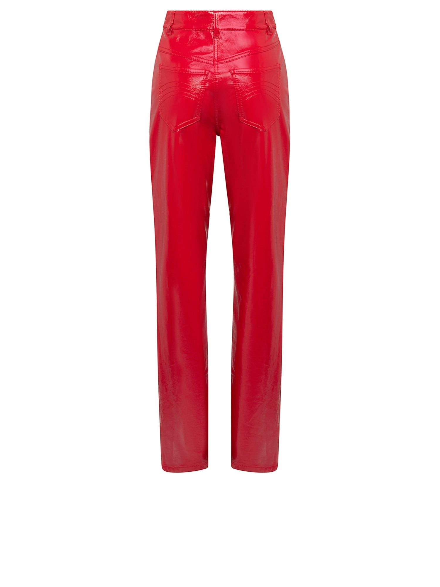 Pantalon A.Ferretti en vinyle - Rouge