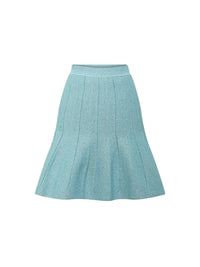 Jupe courte A.Ferretti scintillante - Bleu clair