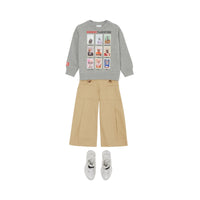 GREY MELANGE Sweat-shirt en coton à imprimé personnage