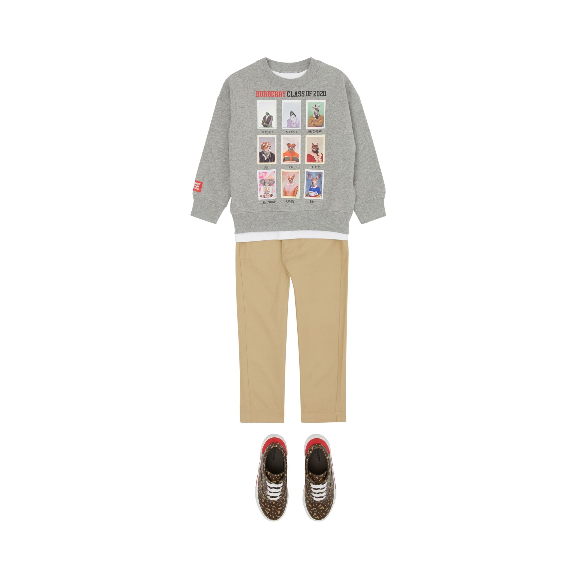 GREY MELANGE Sweat-shirt en coton à imprimé personnage