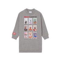 GREY MELANGE Robe pull en coton à imprimé personnage