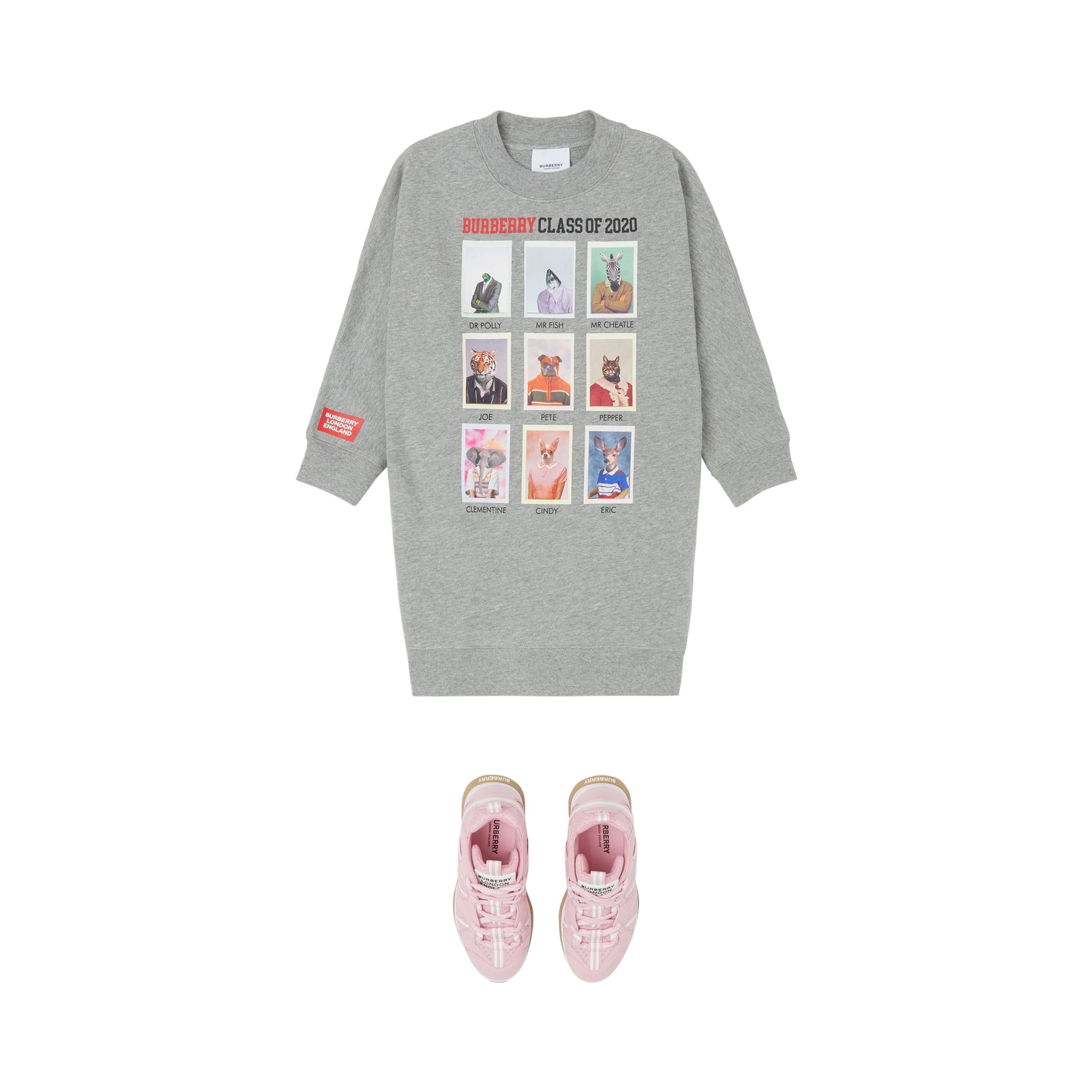 GREY MELANGE Robe pull en coton à imprimé personnage
