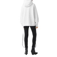 WHITE Hoodie oversize en coton à imprimé montage