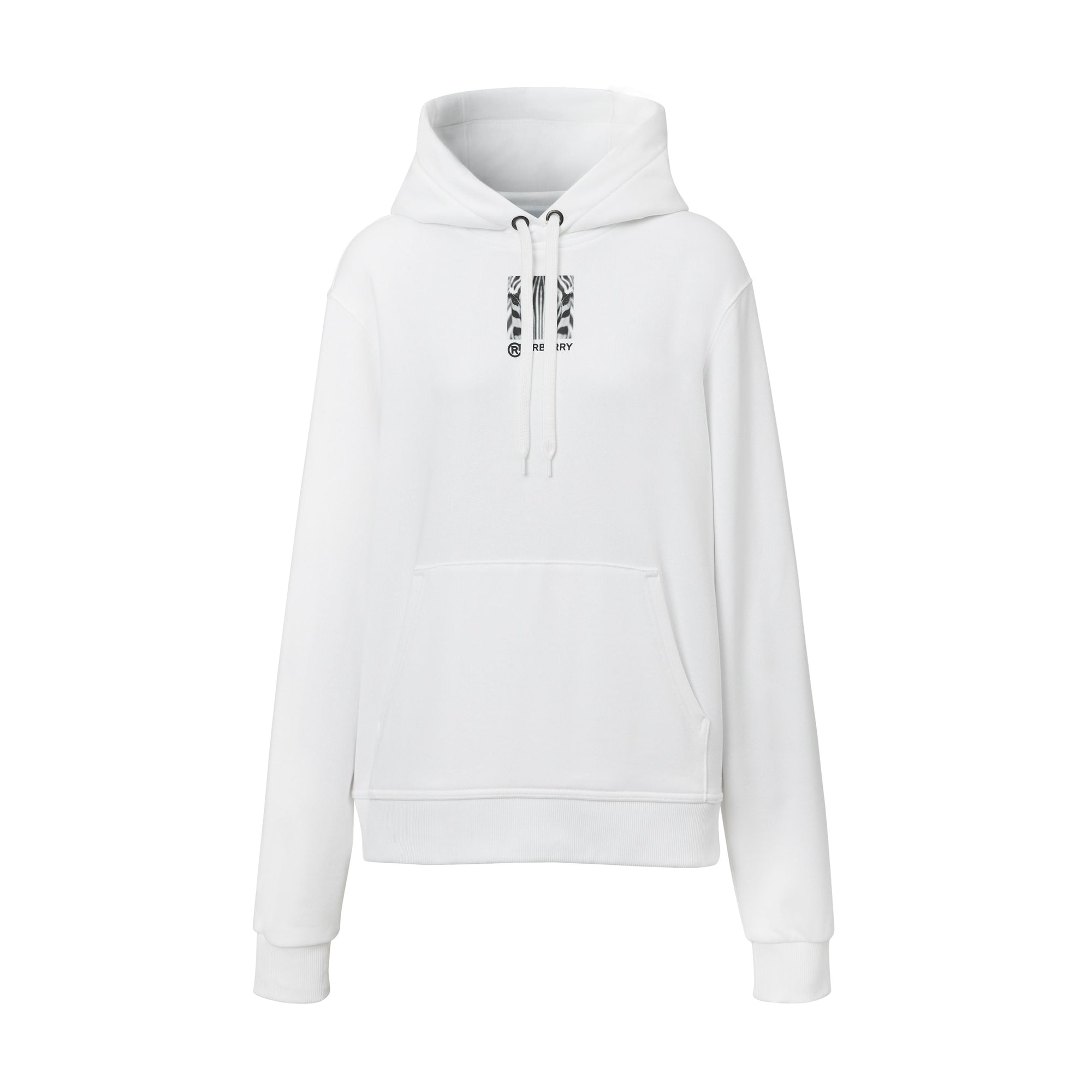 WHITE Hoodie oversize en coton à imprimé montage