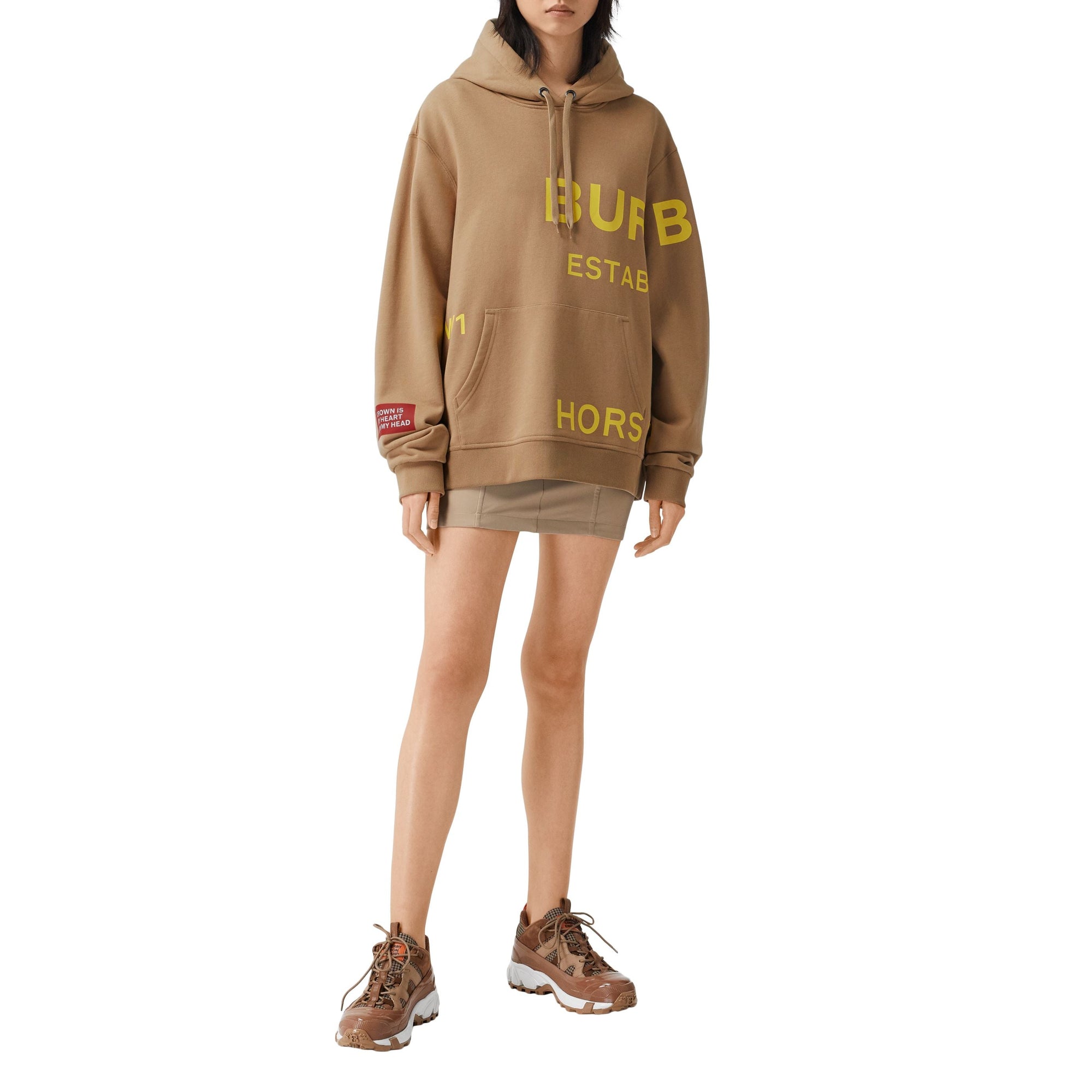 ARCHIVE BEIGE Hoodie oversize en coton Horseferry