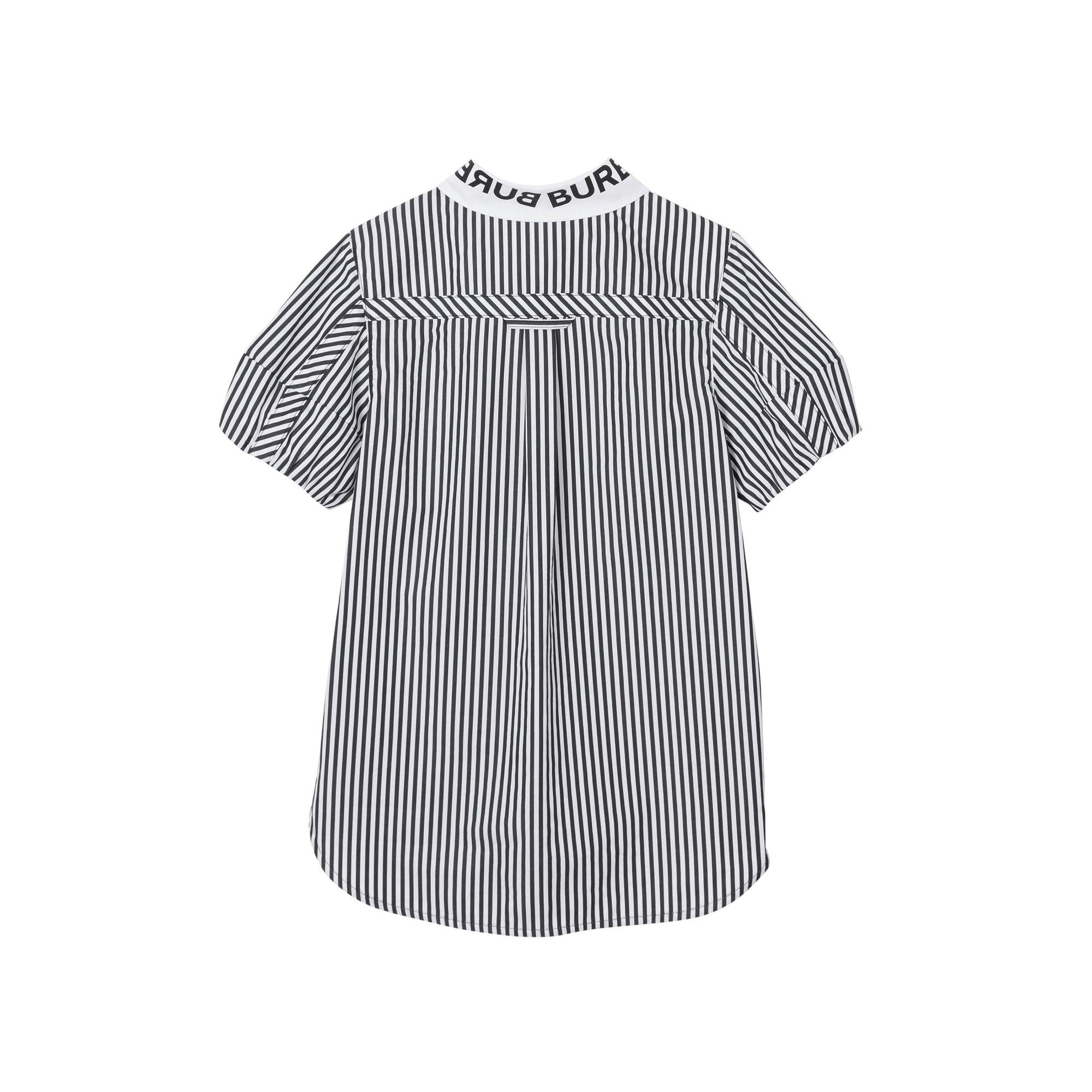BLACK STRIPE Robe chemise en coton rayée et vichy avec logo