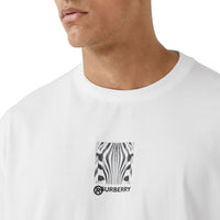 WHITE T-shirt oversize en coton à imprimé montage