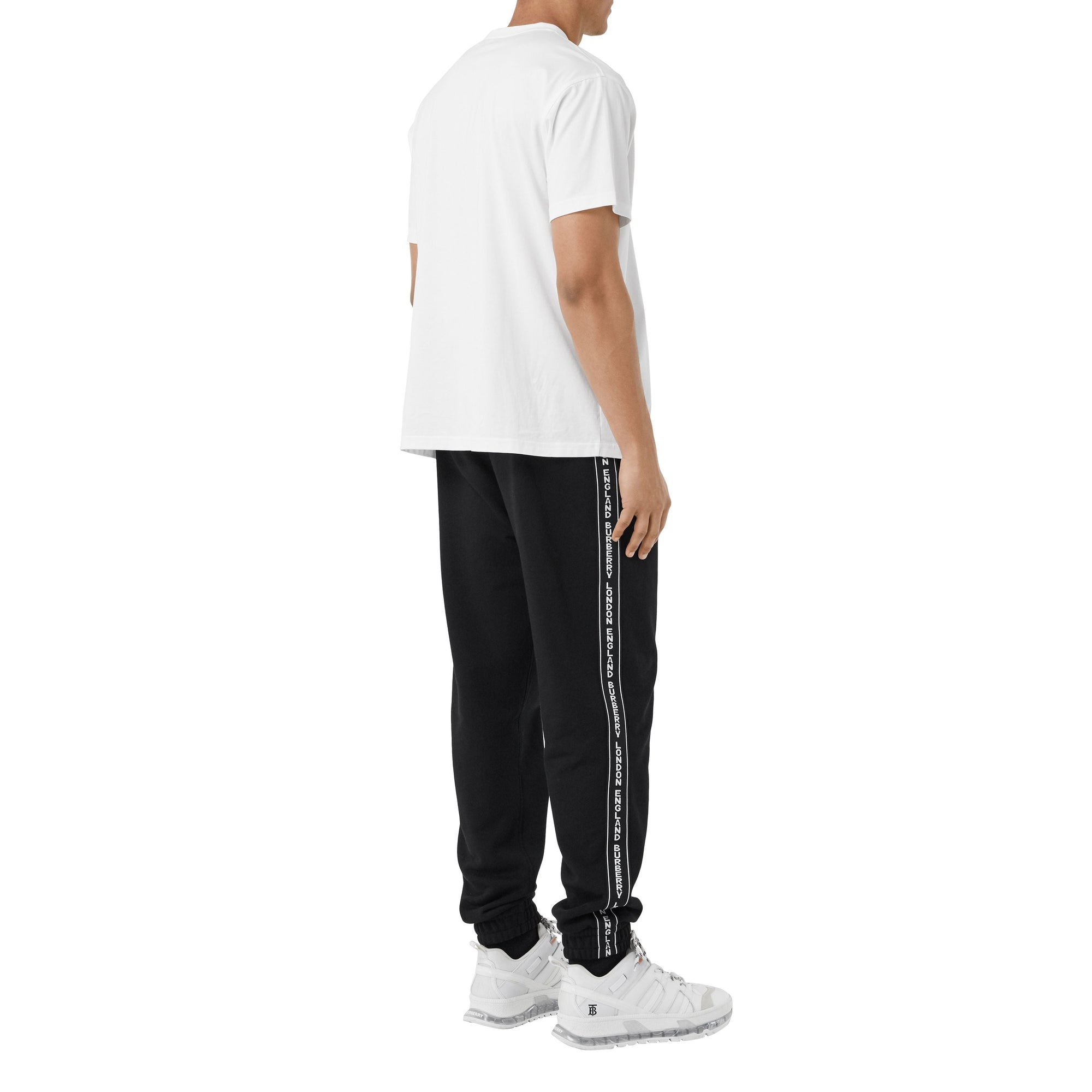 WHITE T-shirt oversize en coton à imprimé montage