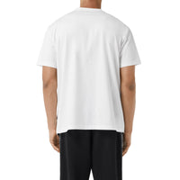 WHITE T-shirt oversize en coton à imprimé montage