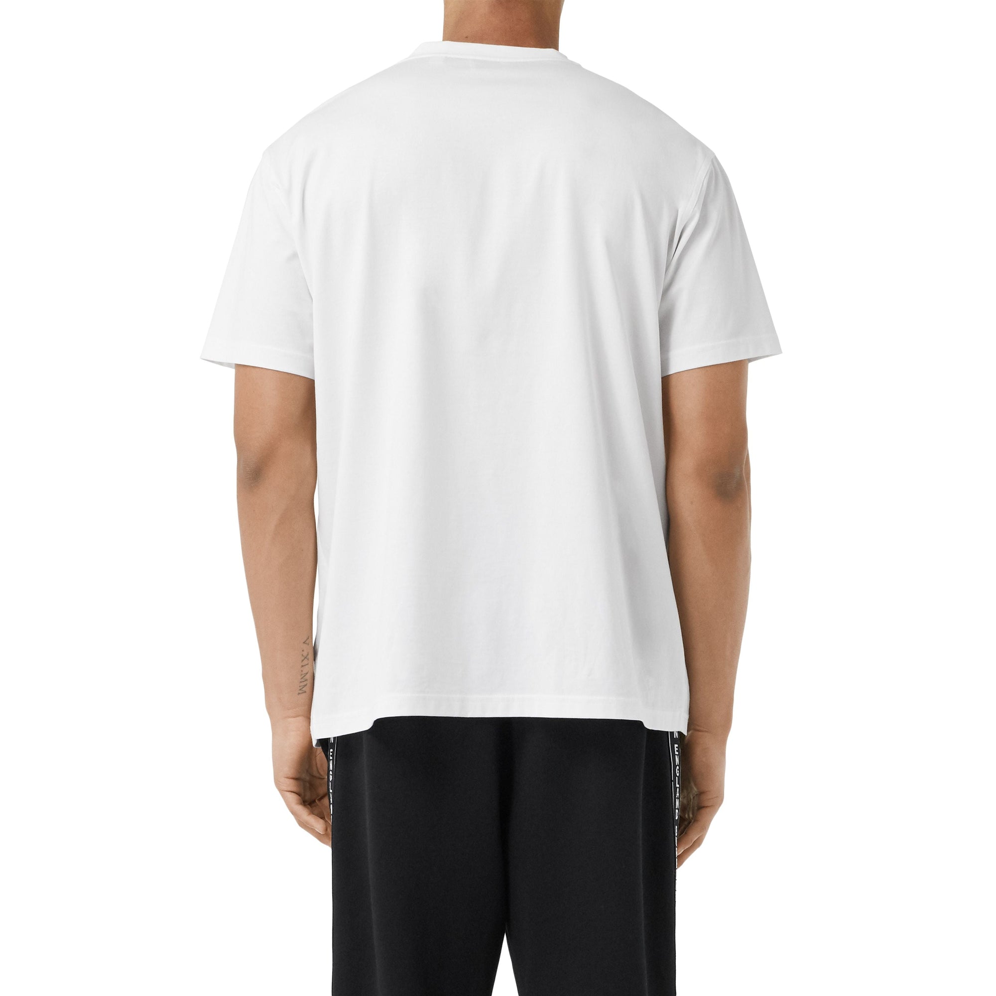 WHITE T-shirt oversize en coton à imprimé montage