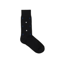 BLACK Chaussettes en coton mélangé à motifs étoilé et Monogram