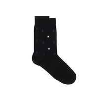 BLACK Chaussettes en coton mélangé à motifs étoilé et Monogram