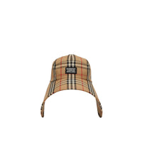 ARCHIVE BEIGE Casquette à bords larges Vintage check avec logo appliqué