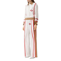 0 Chemise en soie à imprimé écharpe d'archive Society