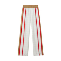 HONEY IP PAT Pantalon ample en soie à imprimé écharpes d'archive