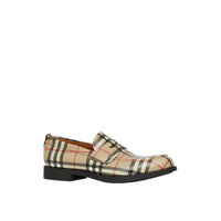 ARCHIVE BEIGE Mocassins en cuir Vintage check avec boucle en D