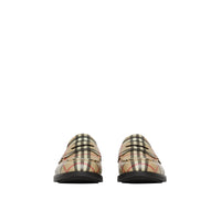 ARCHIVE BEIGE Mocassins en cuir Vintage check avec boucle en D
