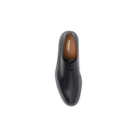 BLACK Derbies en cuir surpiqué avec logo