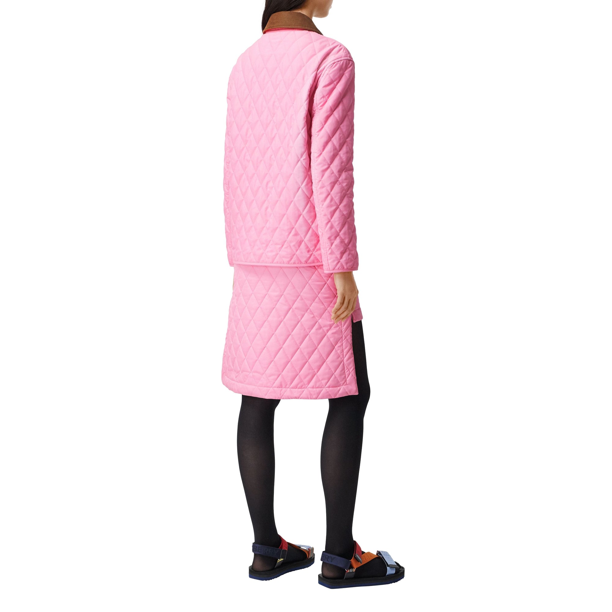 BUBBLE GUM PINK Jupe matelassée asymétrique