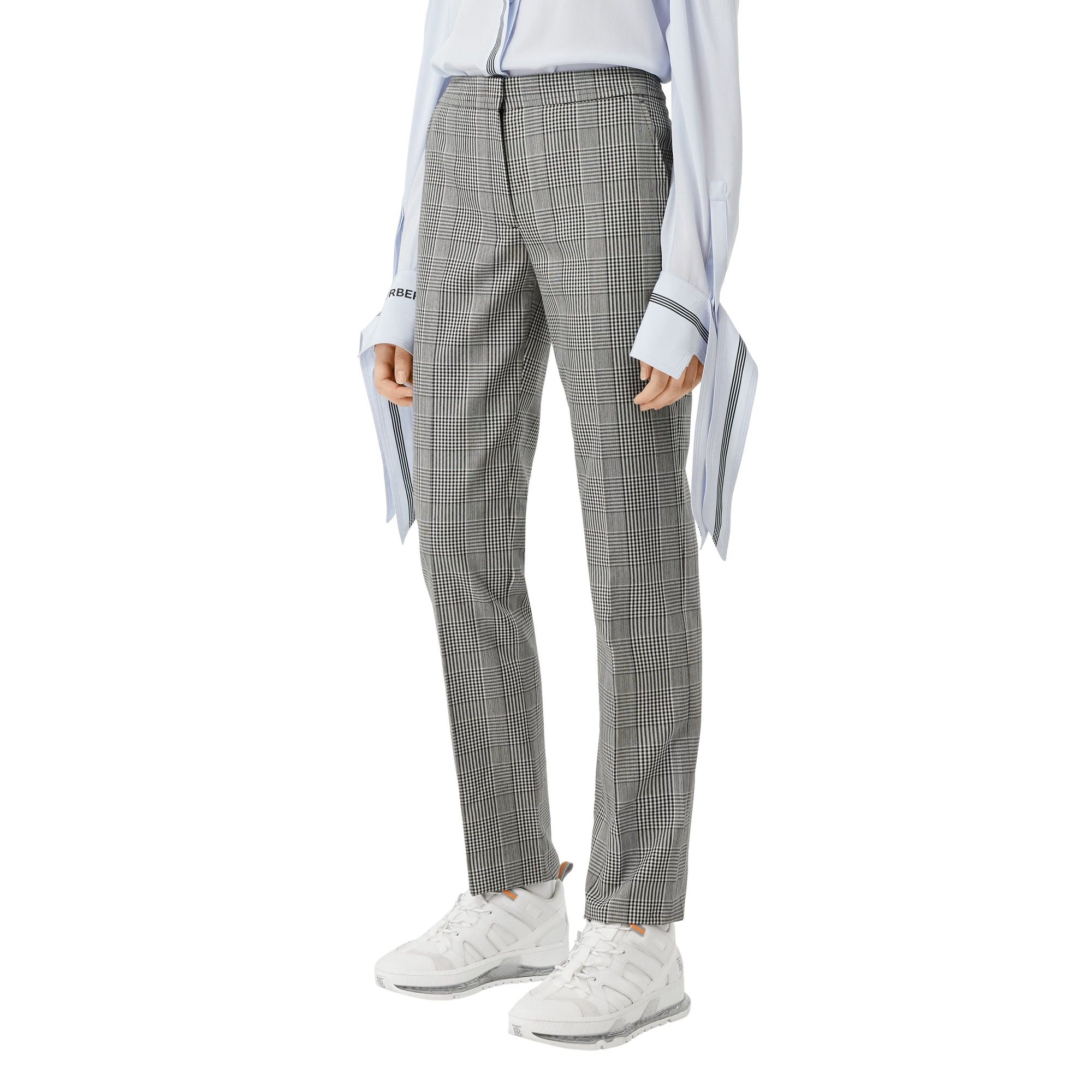 BLACK CHK Pantalon tailleur 7/8 en laine technique check