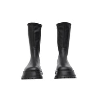 BLACK Bottines en cuir et cuir d'agneau