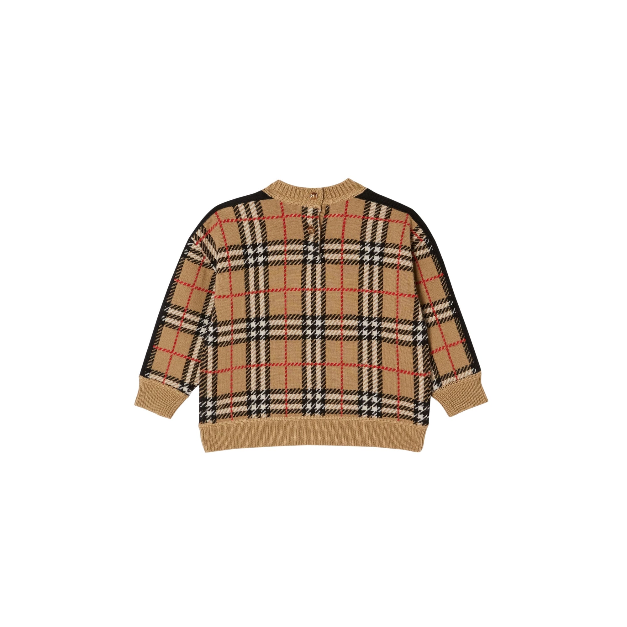 ARCHIVE BEIGE Pull en jacquard de laine check