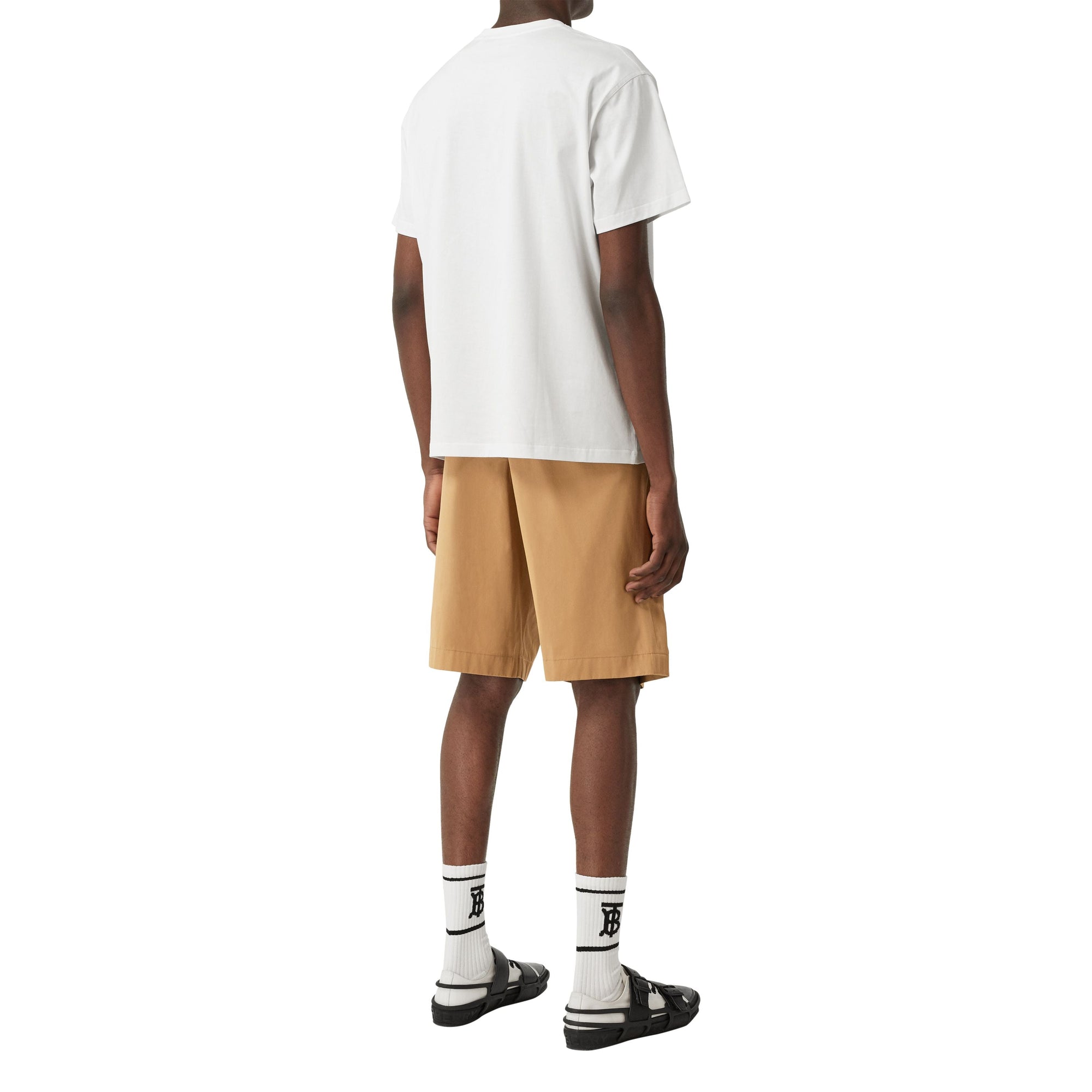 CAMEL Short ajusté en sergé de coton à rayures iconiques