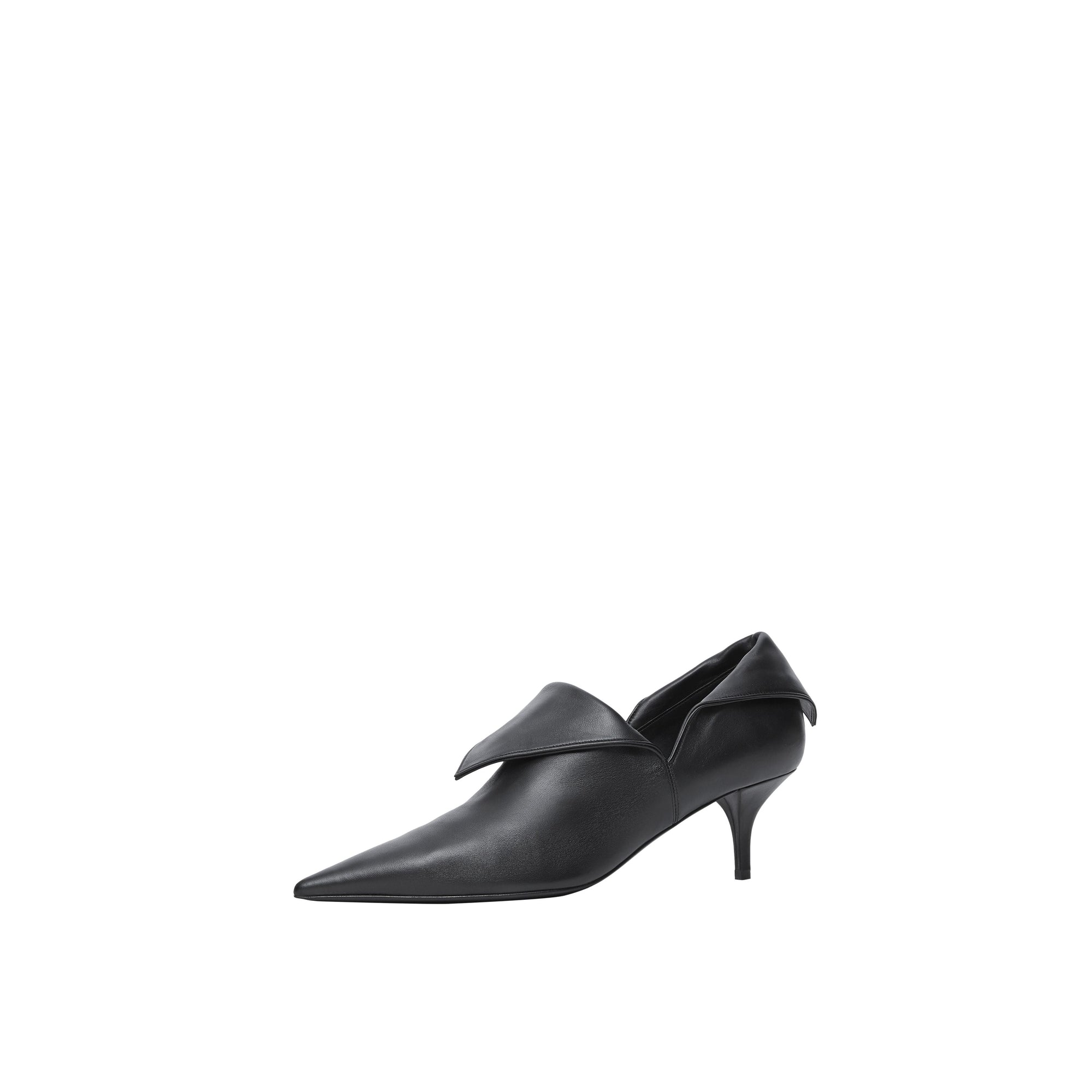 BLACK Escarpins à bout pointu repliables en cuir d'agneau