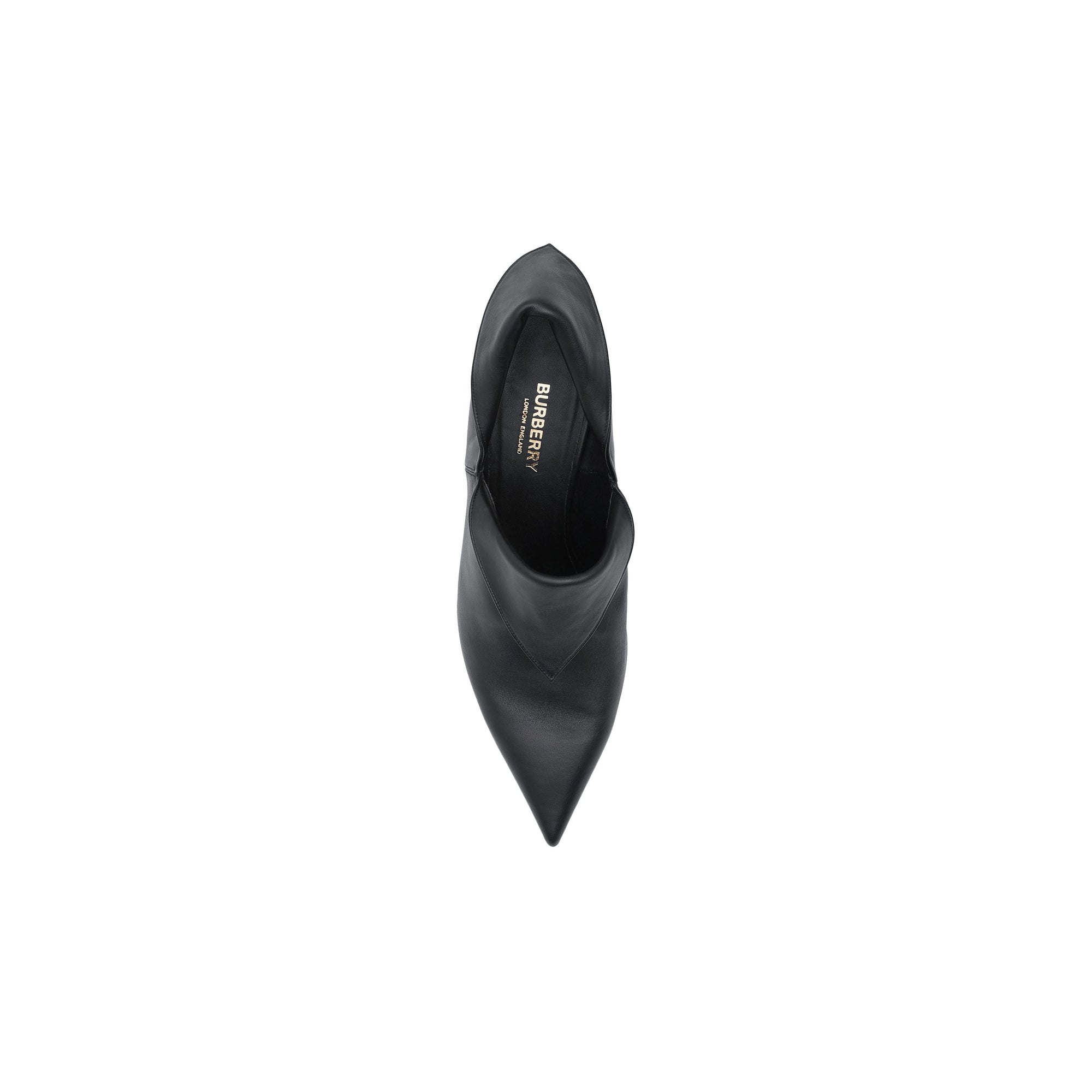 BLACK Escarpins à bout pointu repliables en cuir d'agneau