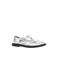 SILVER Salomés en cuir verni métallisé