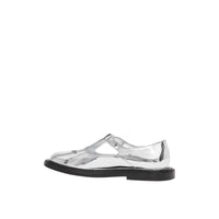 SILVER Salomés en cuir verni métallisé
