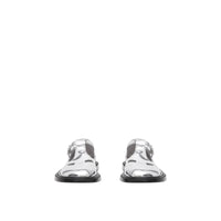 SILVER Salomés en cuir verni métallisé