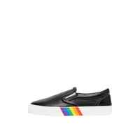 BLACK Sneakers sans lacets en cuir avec semelles biosourcées