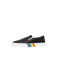 BLACK Sneakers sans lacets en cuir avec semelles biosourcées