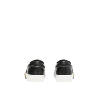 BLACK Sneakers sans lacets en cuir avec semelles biosourcées