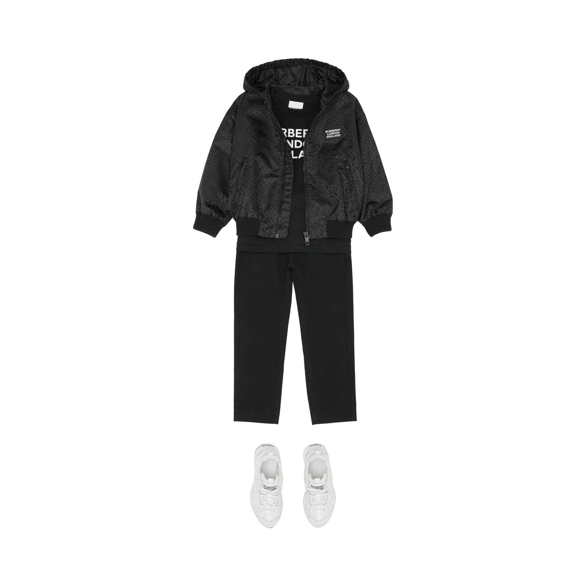 BLACK IP PATTERN Veste à capuche en ECONYL® Monogram