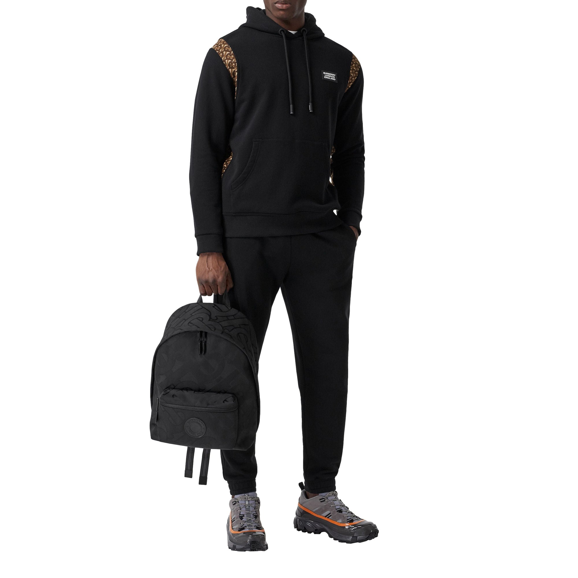BLACK Hoodie en coton Monogram