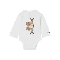 WHITE Coffret cadeau deux pièces pour bébé en coton à motif daim