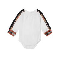 WHITE Coffret cadeau deux pièces pour bébé en coton à motif daim