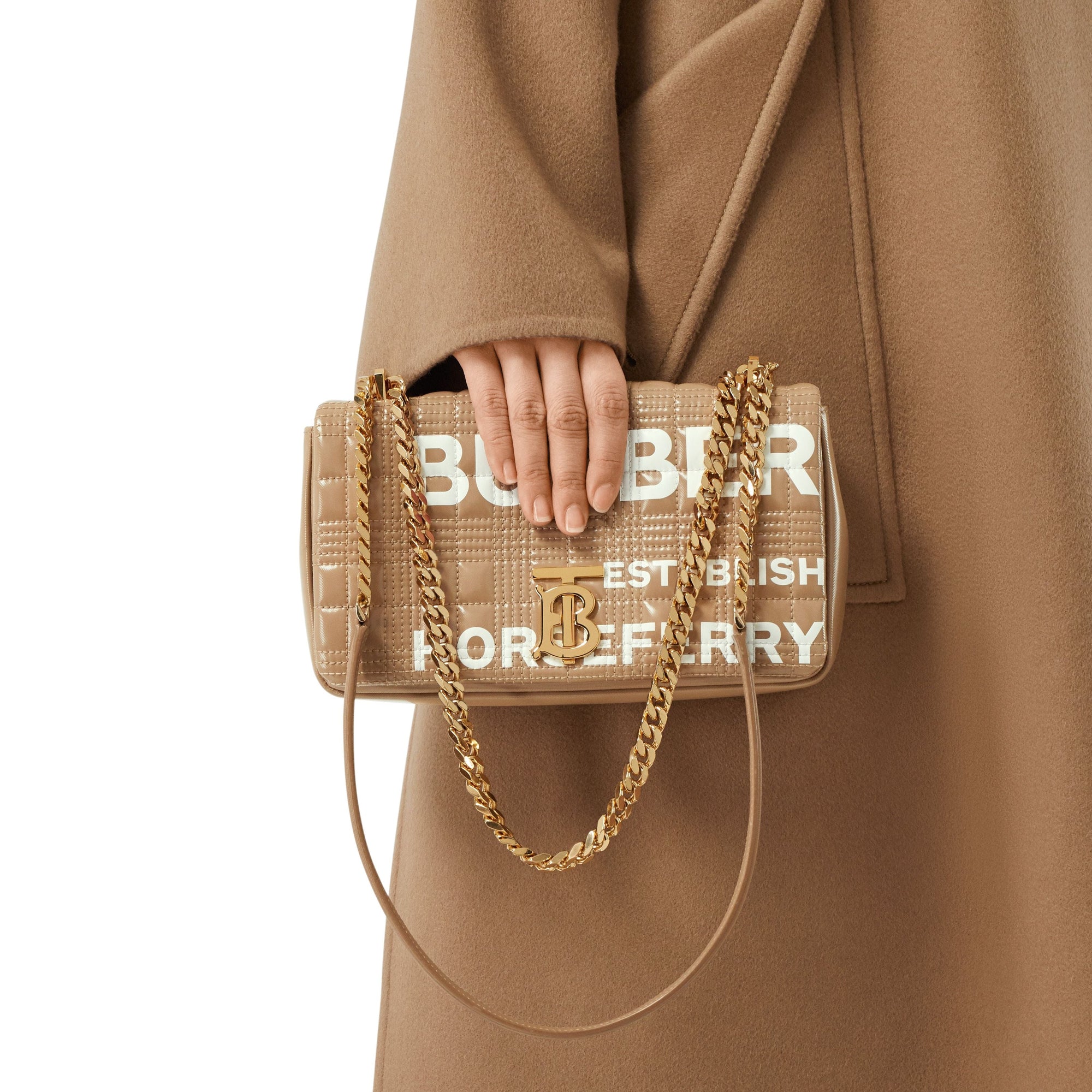 CAMEL/WHITE Petit sac Lola matelassé Horseferry