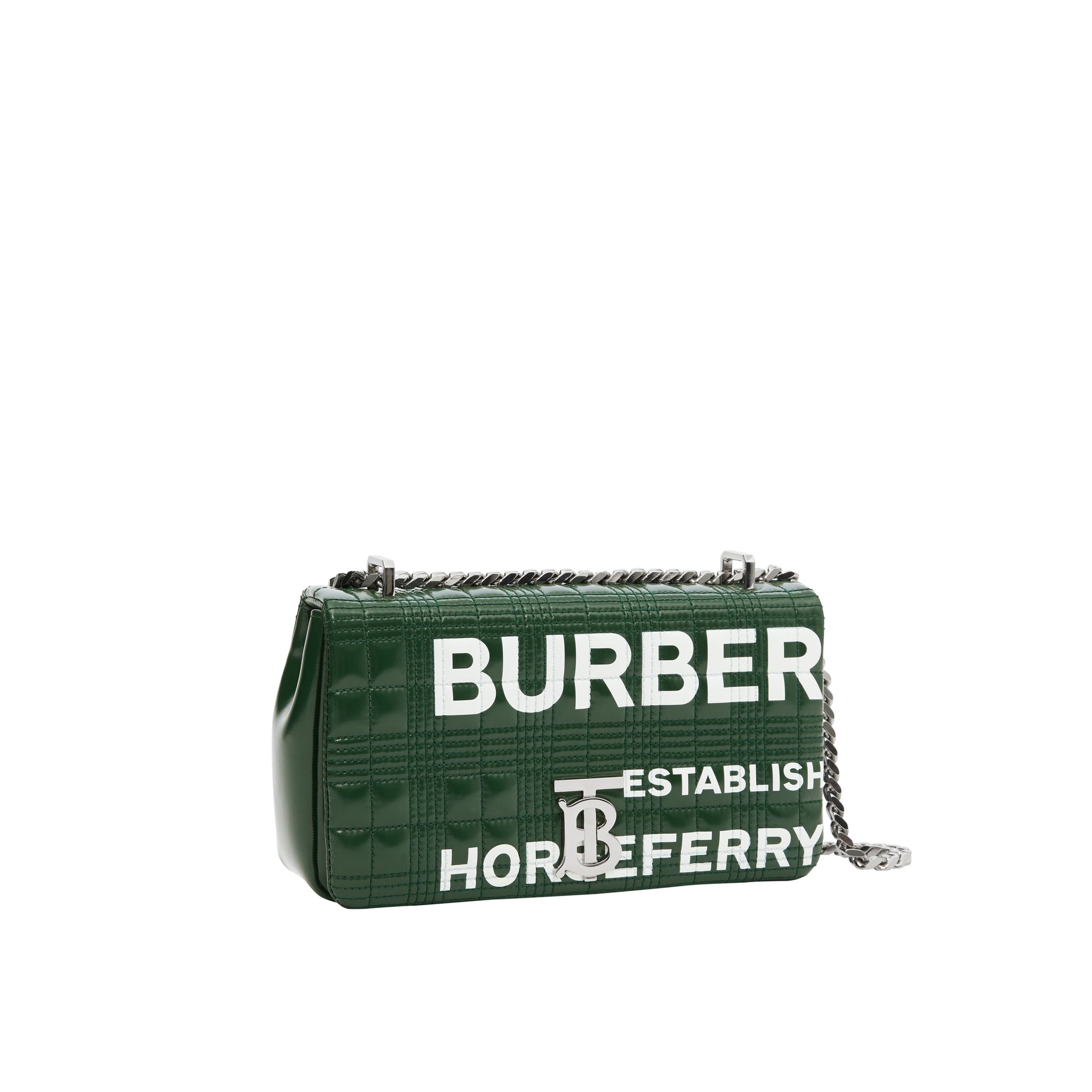 Petit sac Lola matelassé Horseferry - Vert Pin Sombre & Blanc