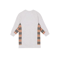 WHITE MELANGE Robe pull en coton à rayures iconiques