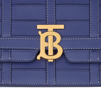 Petit sac TB en cuir tissé - Bleu Marine Encre